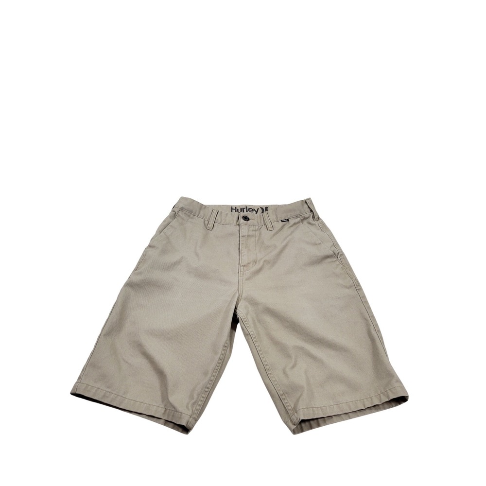 Hurley Chino Shorts Mens 30 Tan Good Casual Cotton Blend Flat Front‎ 0551